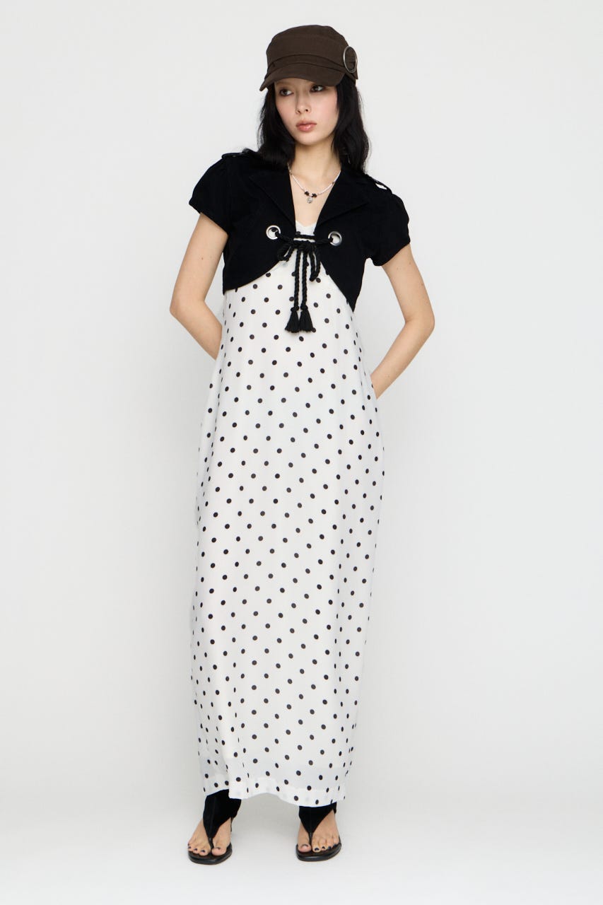 HALTER NECK DOT ワンピース WHT M
