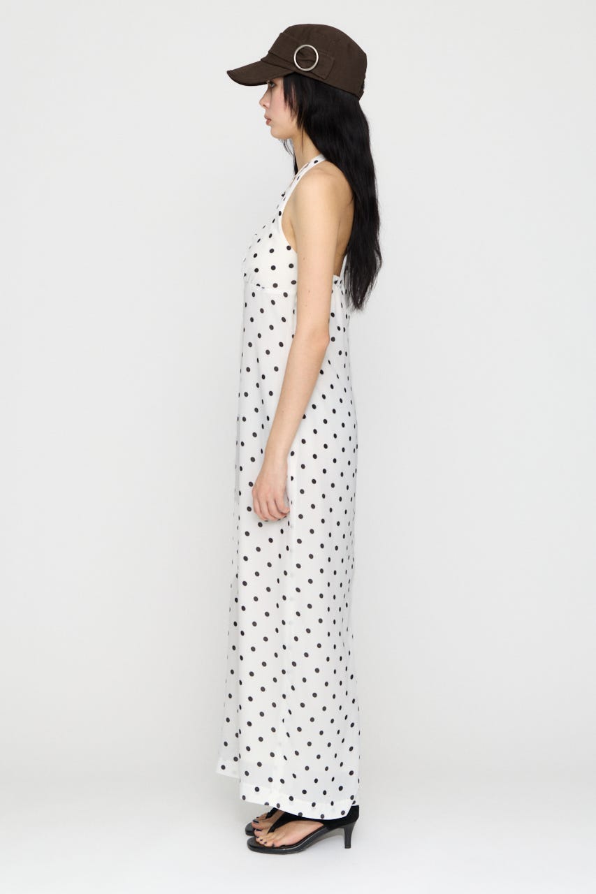 HALTER NECK DOT ワンピース WHT M