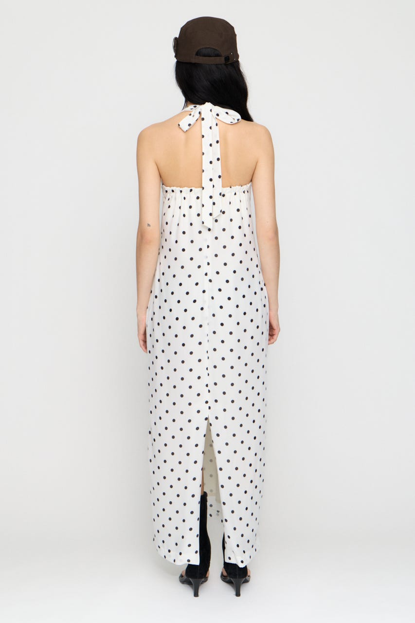 HALTER NECK DOT ワンピース WHT M