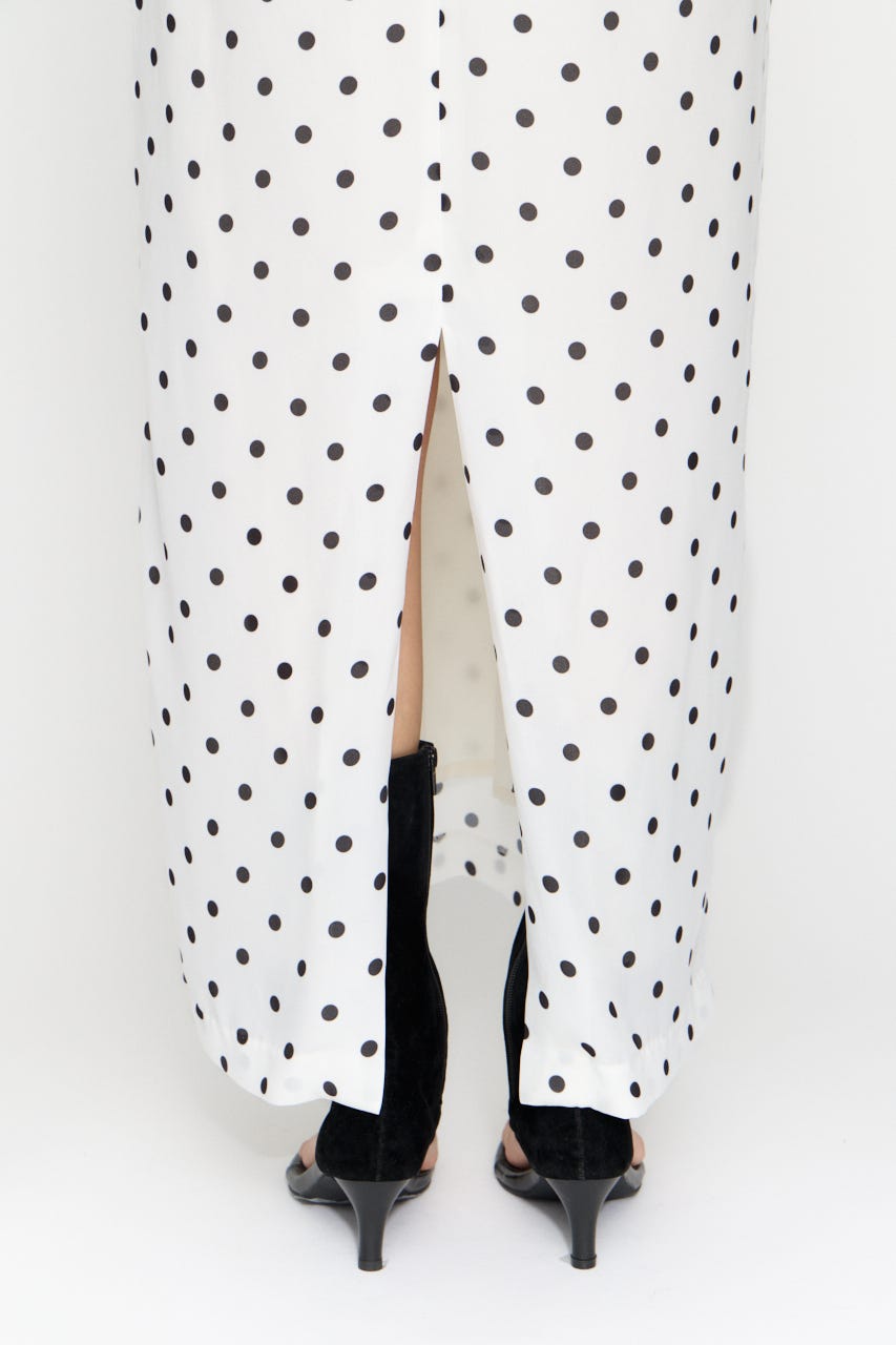 HALTER NECK DOT ワンピース WHT M