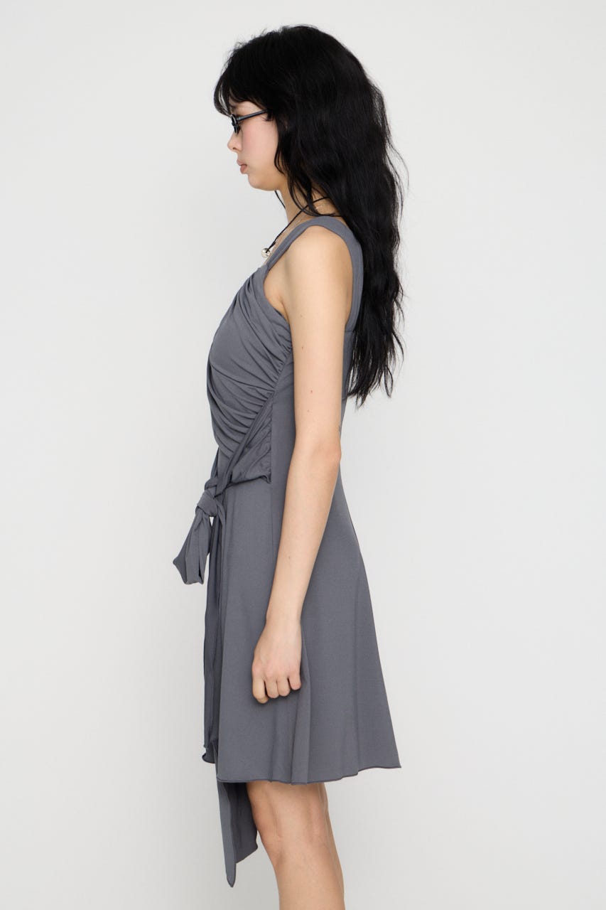 OVERLAP TIE ミニワンピース GRY S