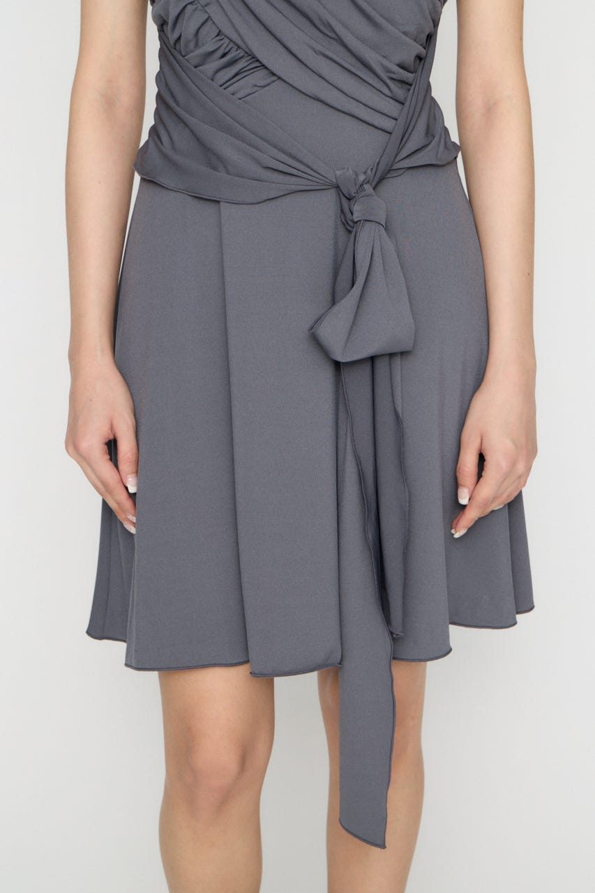 OVERLAP TIE ミニワンピース GRY S