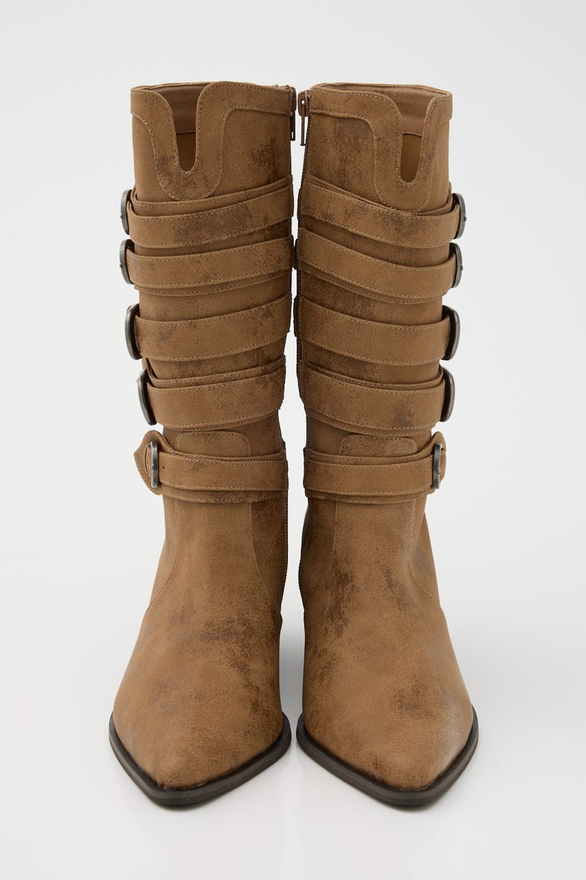 BELTED MIDDLE ブーツ BEG M