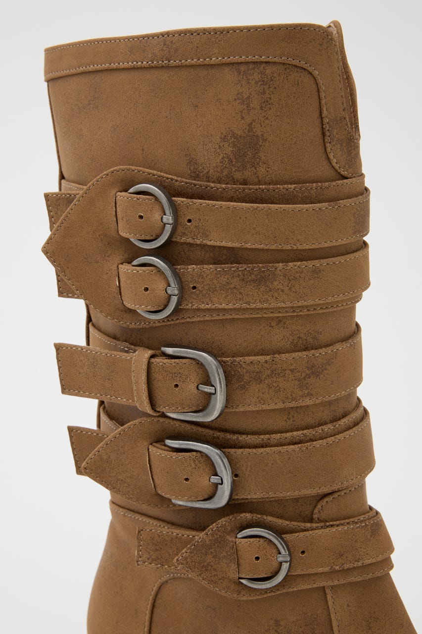 BELTED MIDDLE ブーツ BEG M