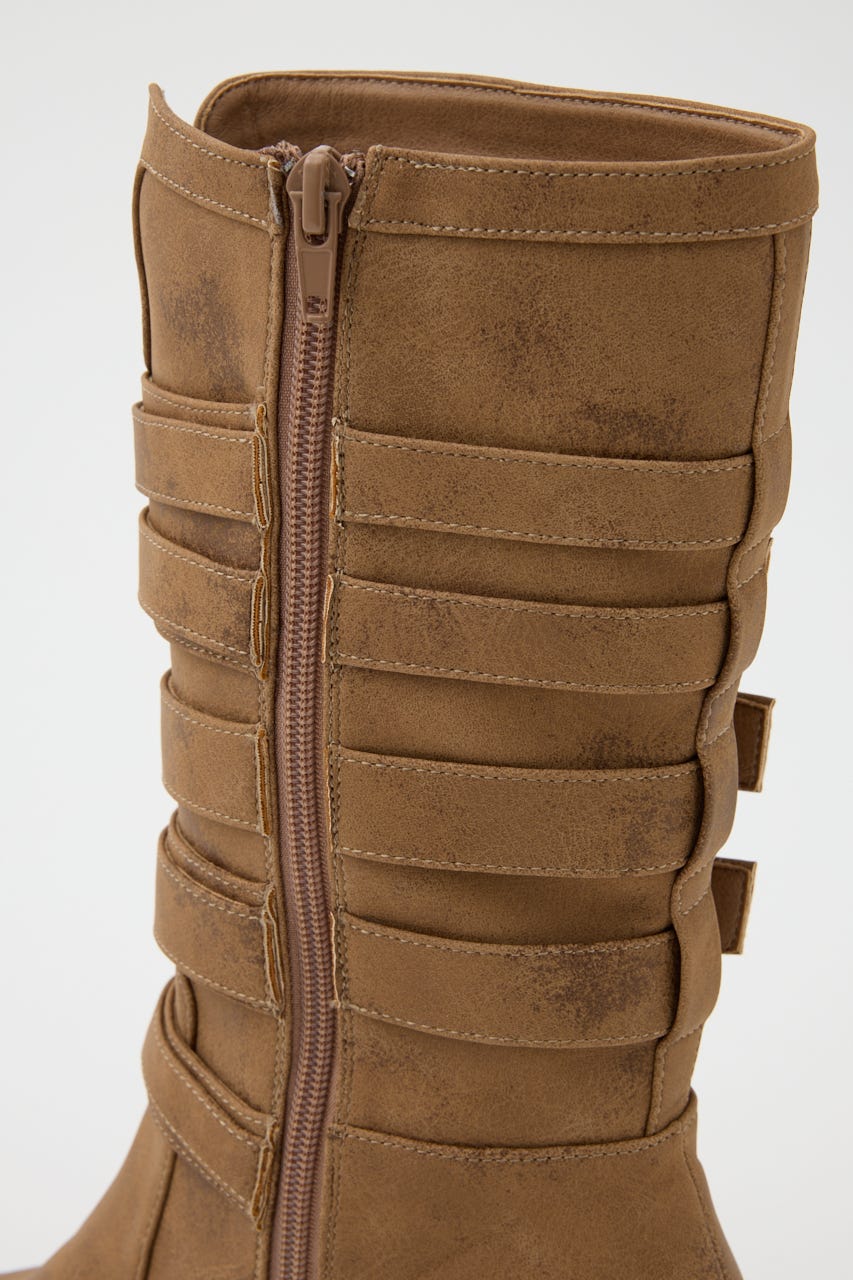 BELTED MIDDLE ブーツ BEG M