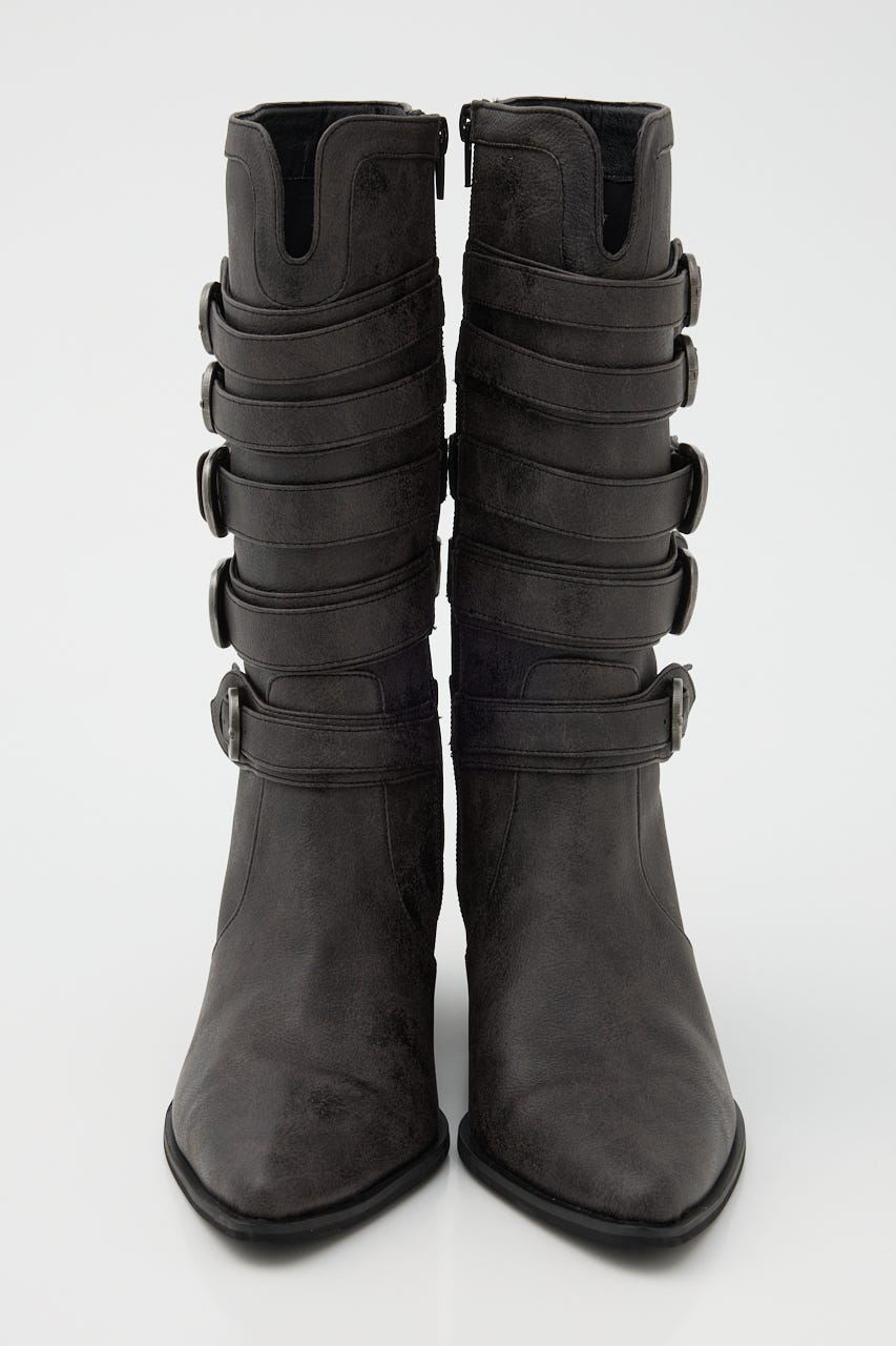 BELTED MIDDLE ブーツ BLK S