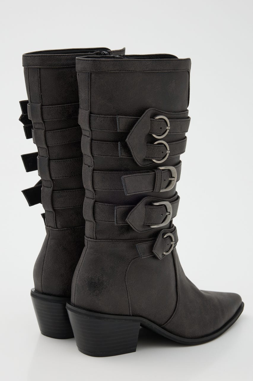 BELTED MIDDLE ブーツ BLK S
