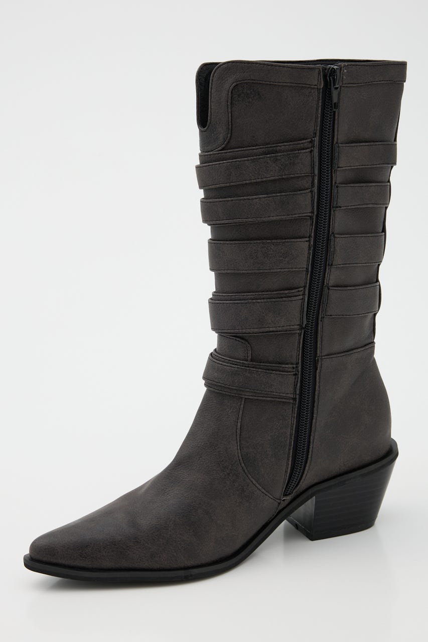 BELTED MIDDLE ブーツ BLK S