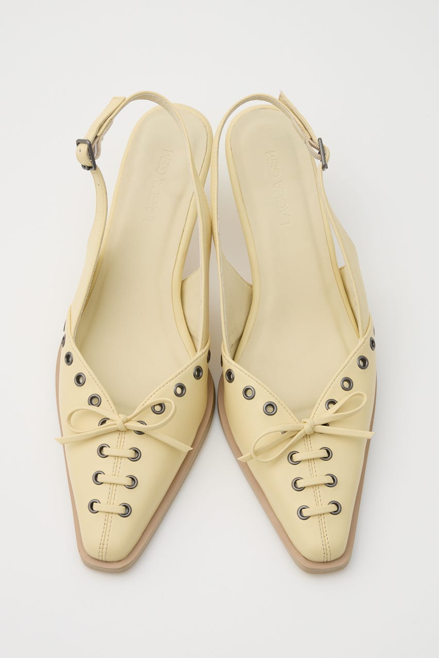 EYELET LACE UP ミュール L/YEL L