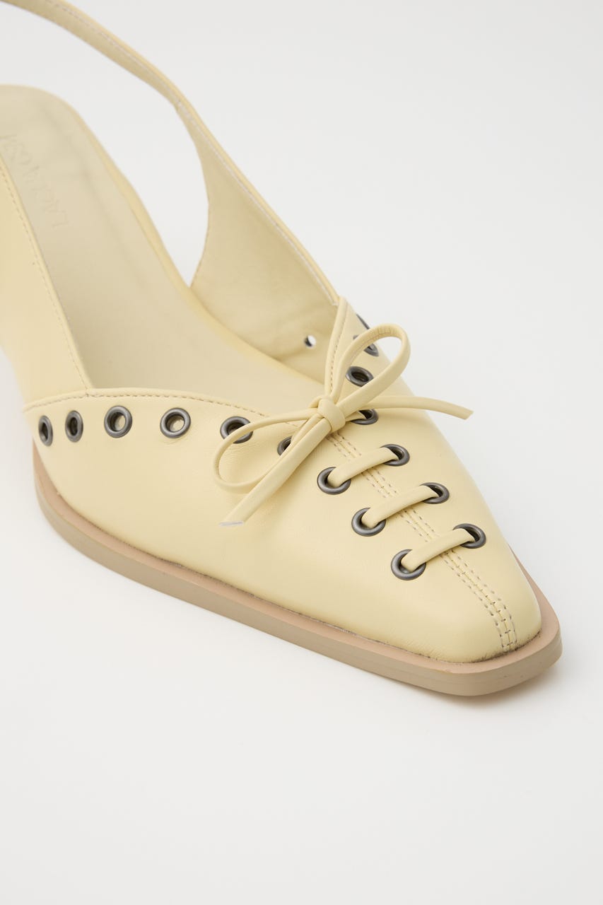 EYELET LACE UP ミュール L/YEL L