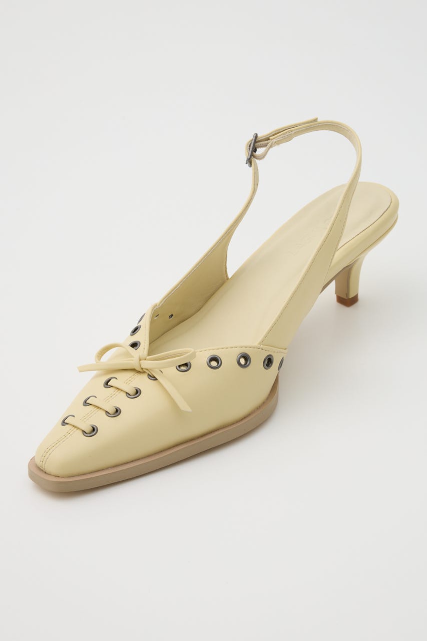 EYELET LACE UP ミュール L/YEL L