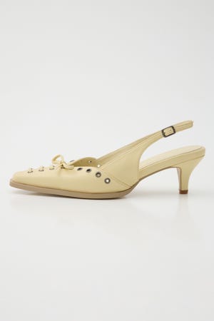 EYELET LACE UP ミュール