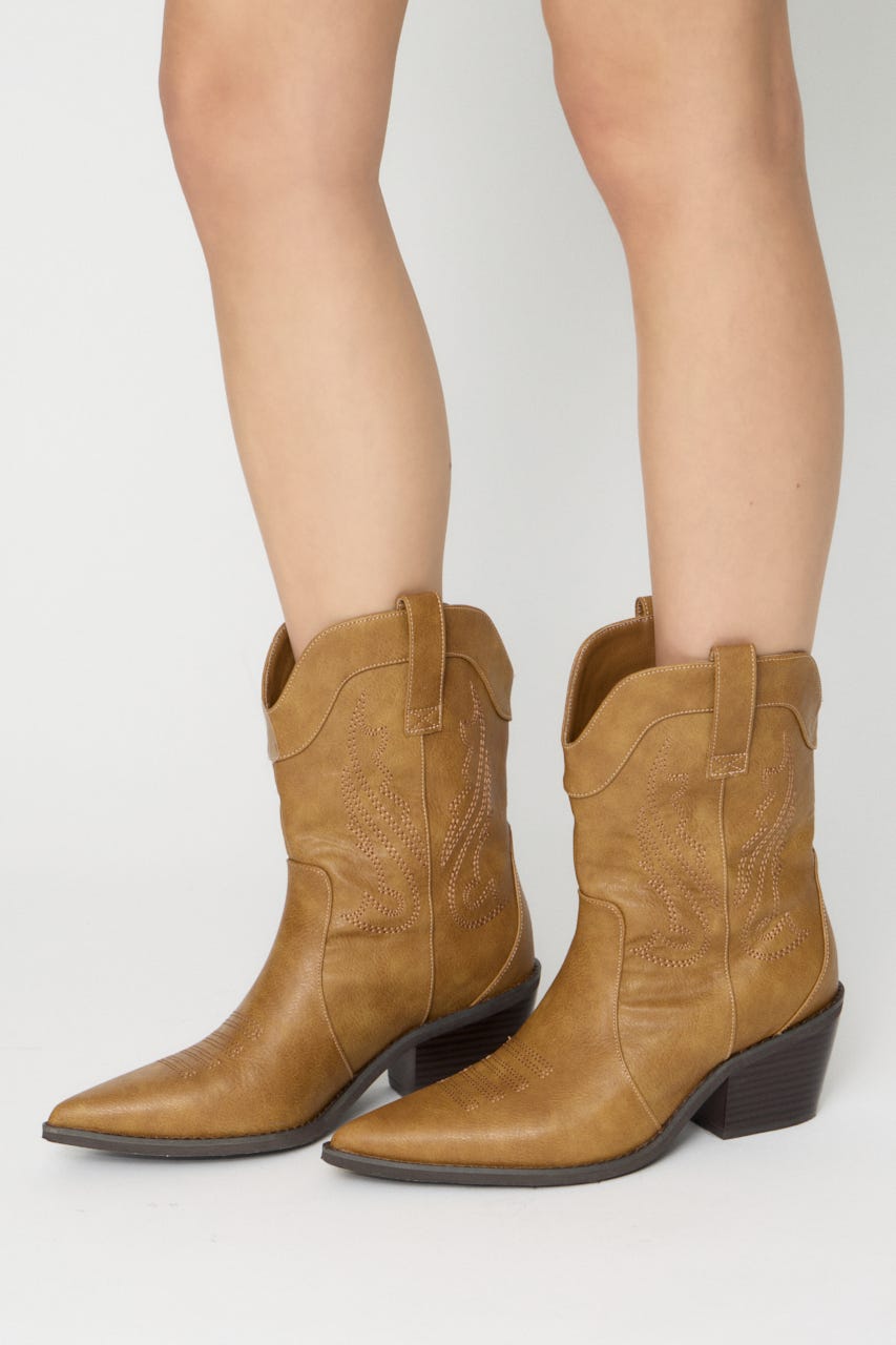 WESTERN SHORT ブーツ BEG S