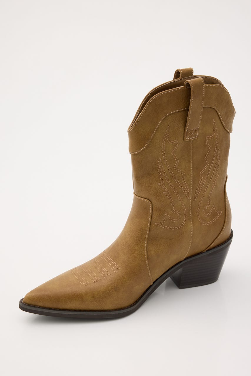 WESTERN SHORT ブーツ BEG S