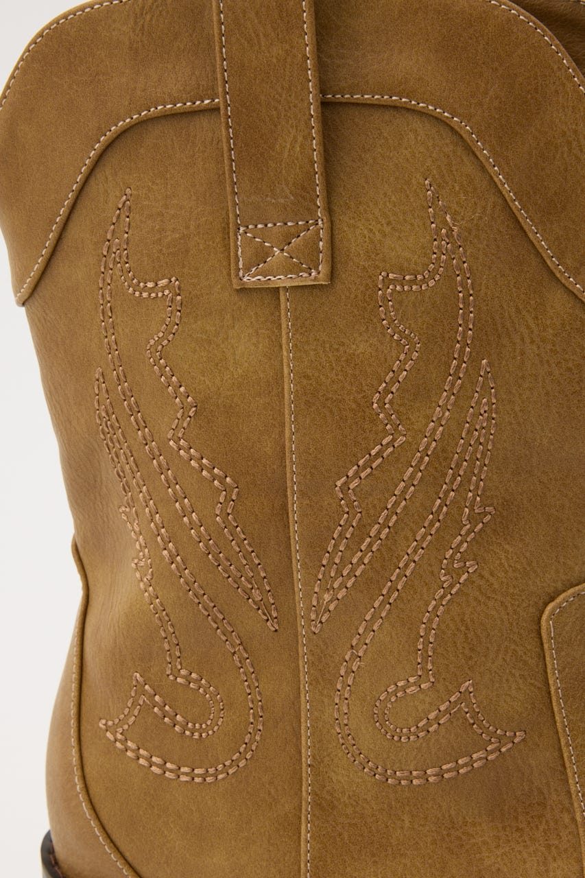 WESTERN SHORT ブーツ BEG S