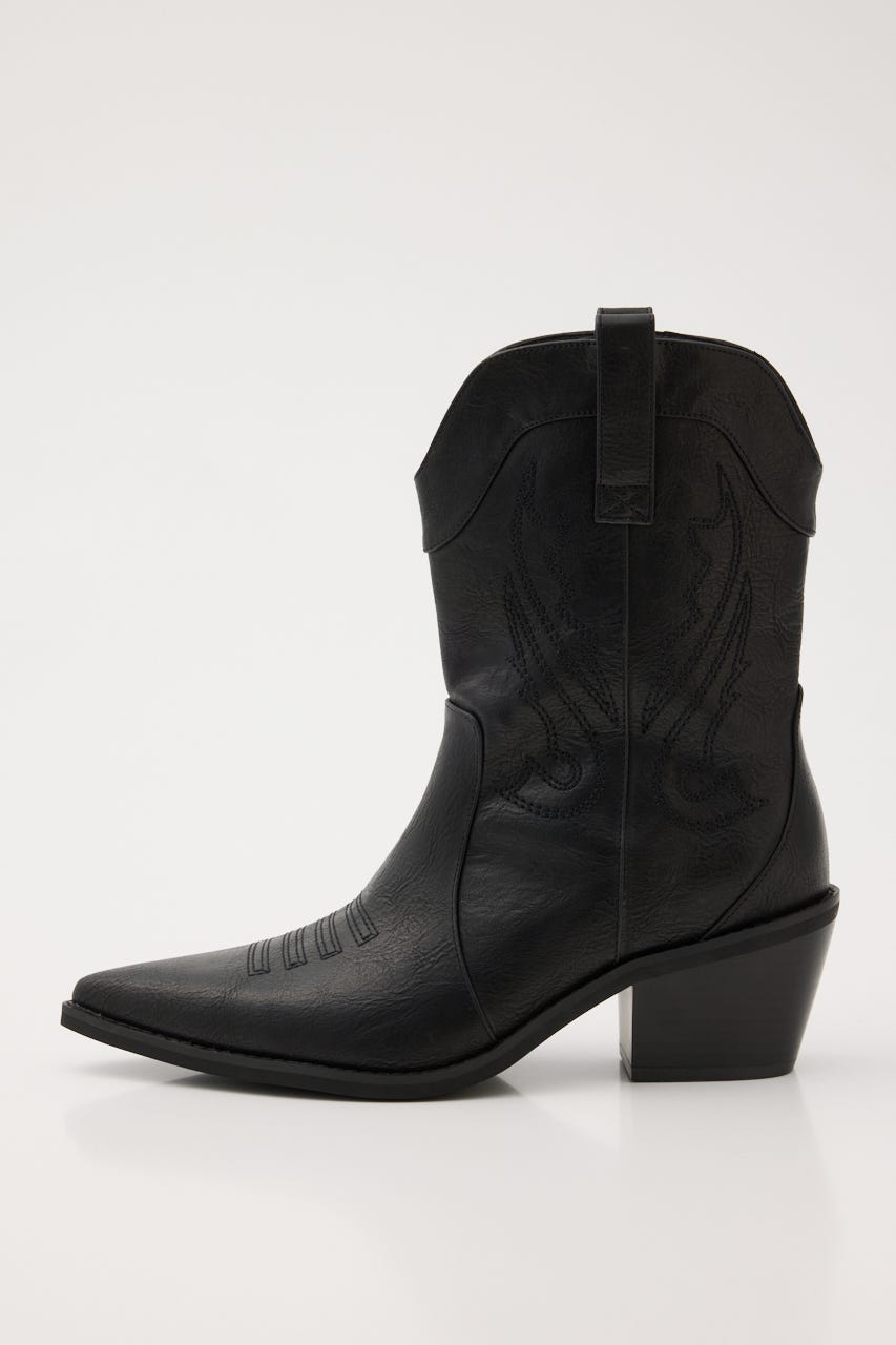 WESTERN SHORT ブーツ BLK M