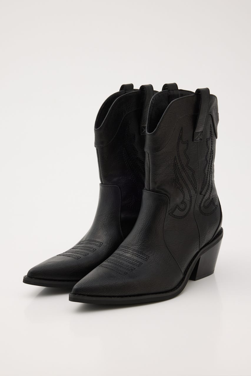 WESTERN SHORT ブーツ BLK M