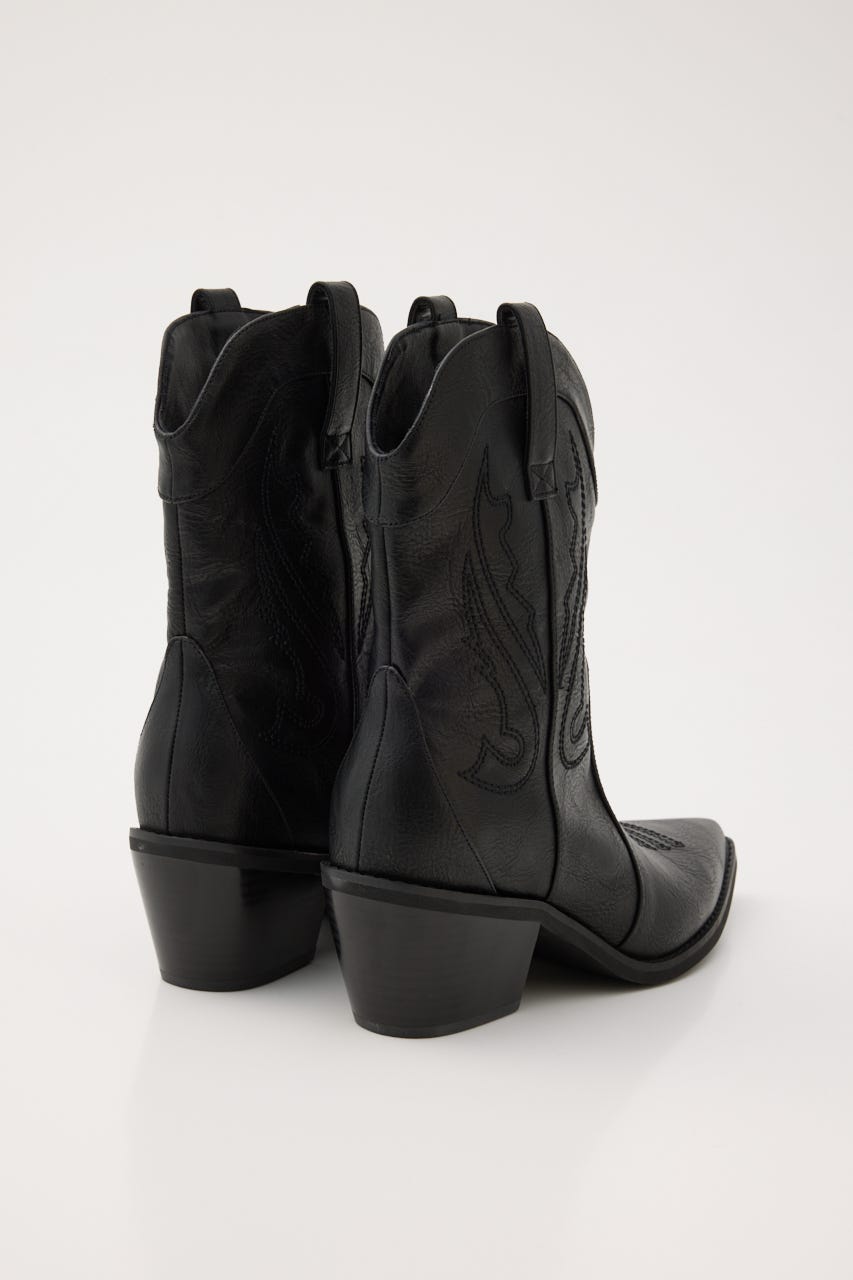 WESTERN SHORT ブーツ BLK M