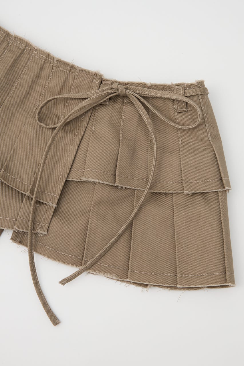 RAW EDGE WRAP スカート BEG FREE