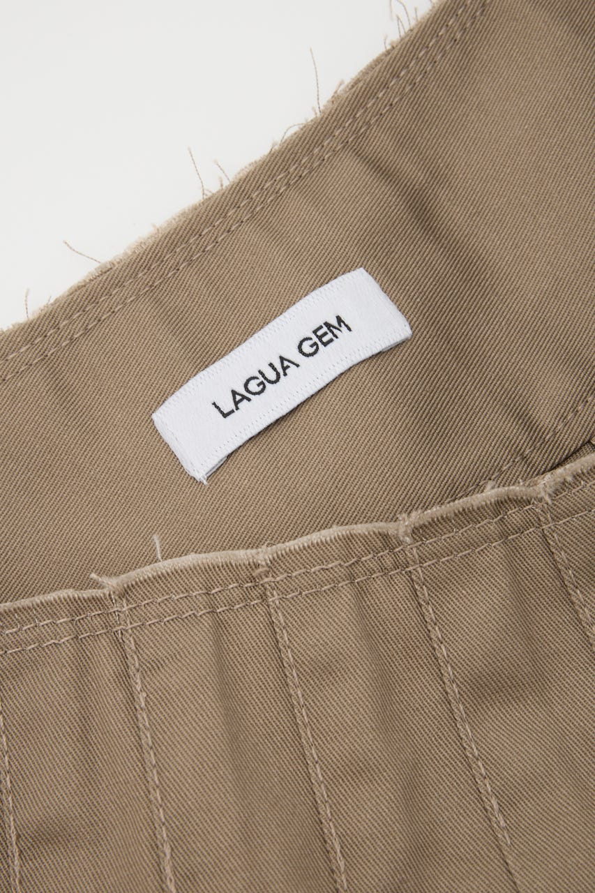 RAW EDGE WRAP スカート BEG FREE