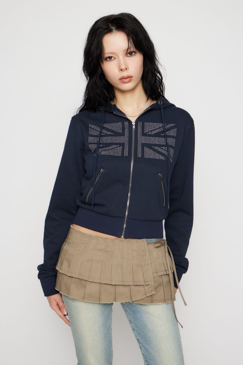 RAW EDGE WRAP スカート BEG FREE