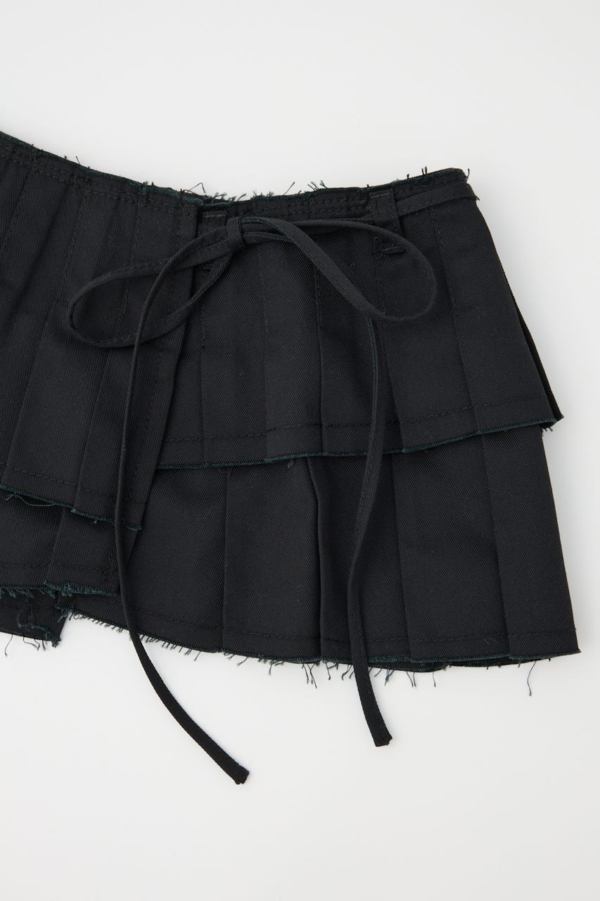 RAW EDGE WRAP スカート BLK FREE