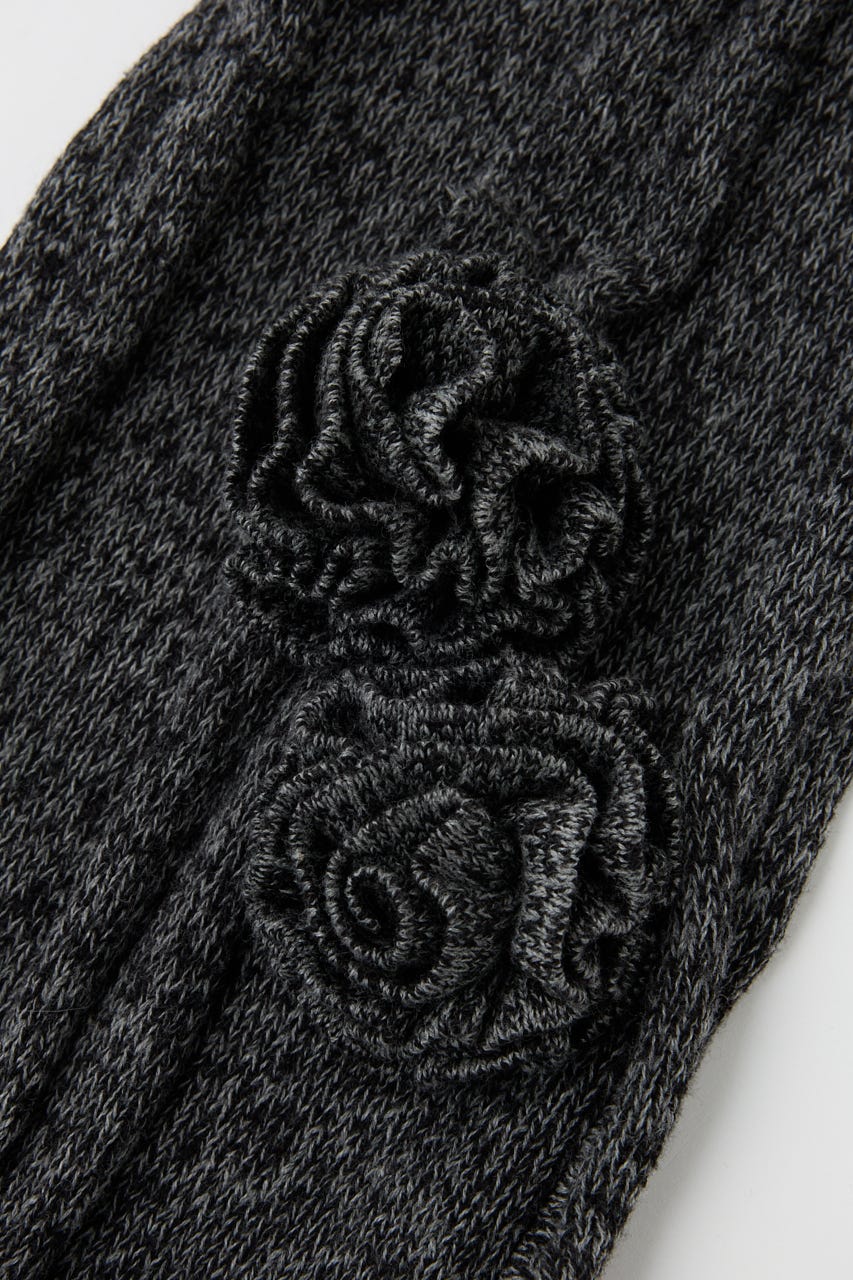 CORSAGE KNIT ストール BLK FREE
