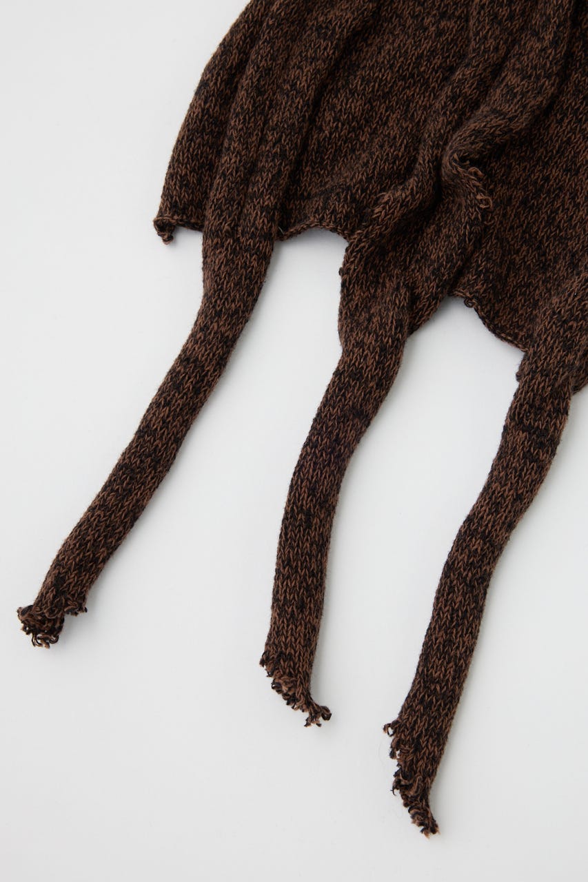 CORSAGE KNIT ストール BRN FREE