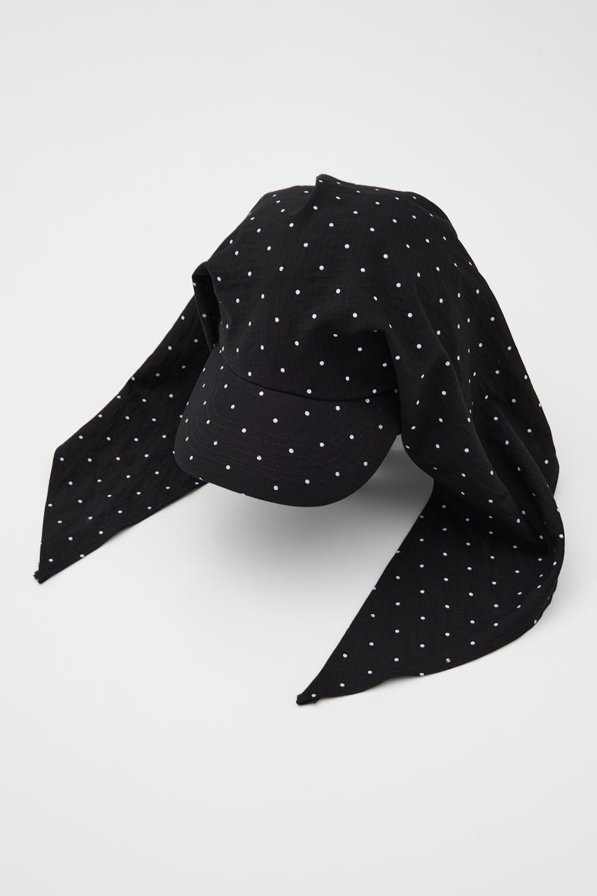 DOT BACK TIE キャップ BLK FREE