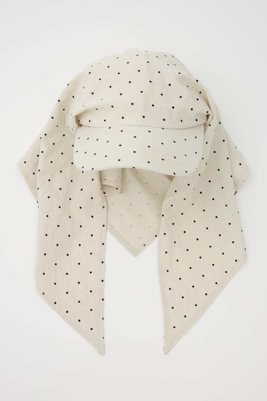 DOT BACK TIE キャップ WHT FREE