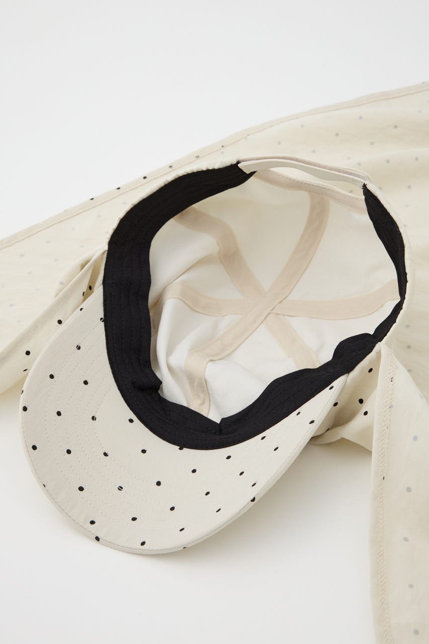 DOT BACK TIE キャップ WHT FREE
