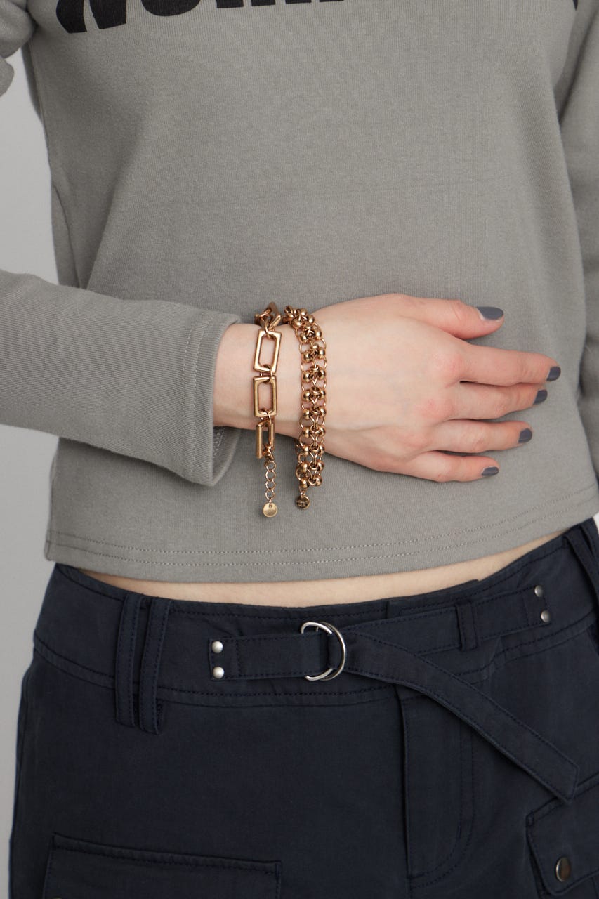 METAL 2PIECE ブレスレット GLD FREE