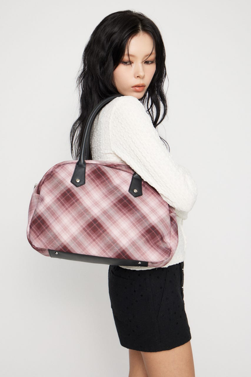 CHECK BOSTON バッグ PNK FREE