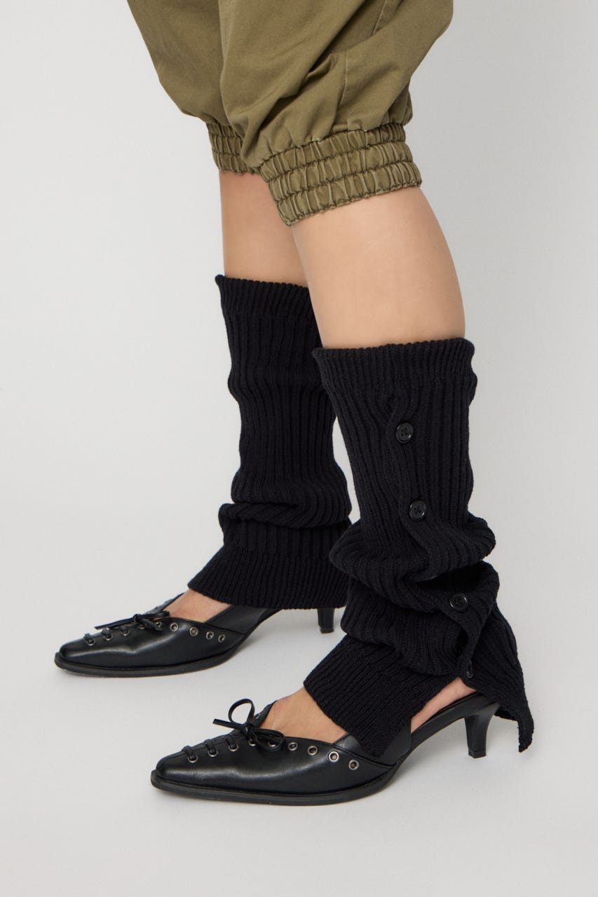 BUTTON レッグウォーマー BLK FREE