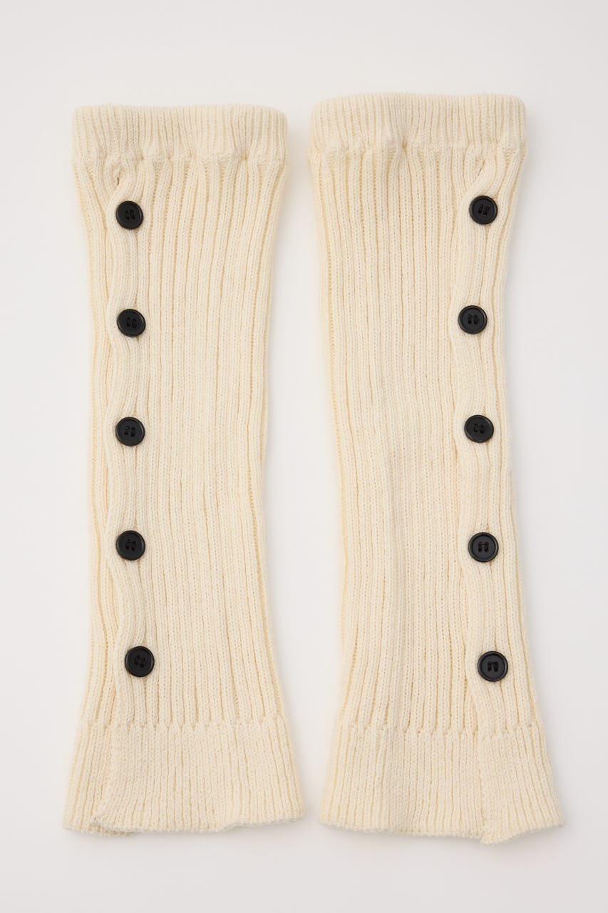 BUTTON レッグウォーマー WHT FREE