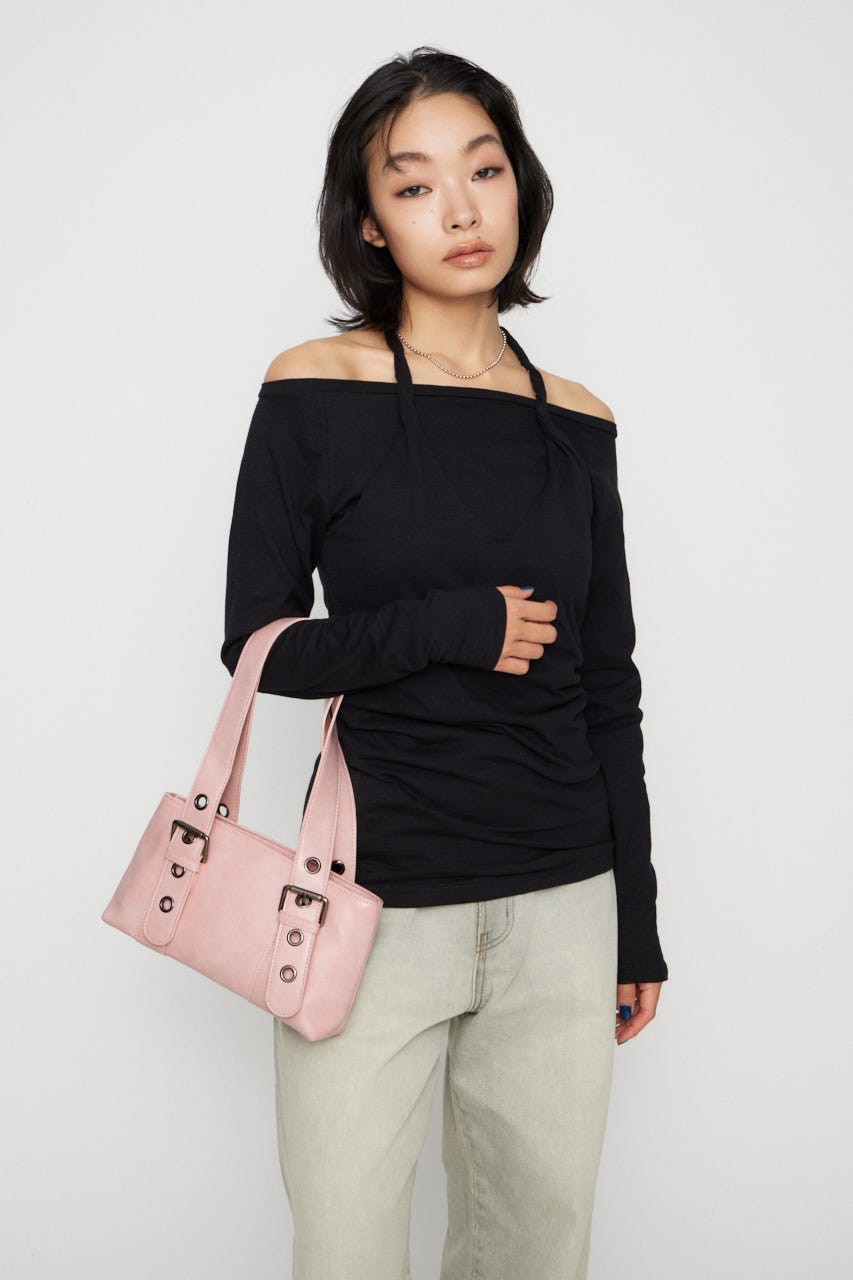 BELTED COMPACT バッグ L/PNK FREE