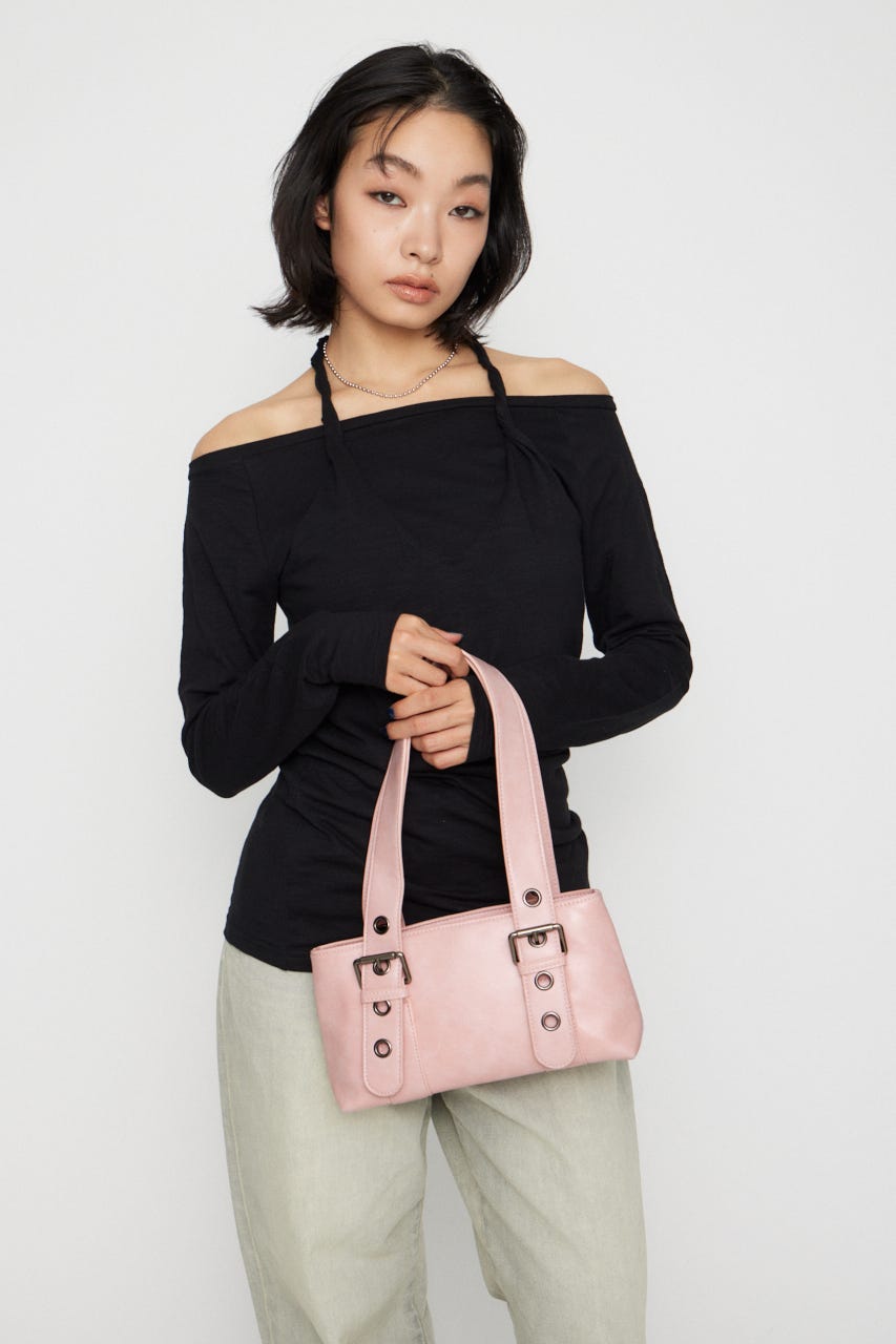 BELTED COMPACT バッグ L/PNK FREE