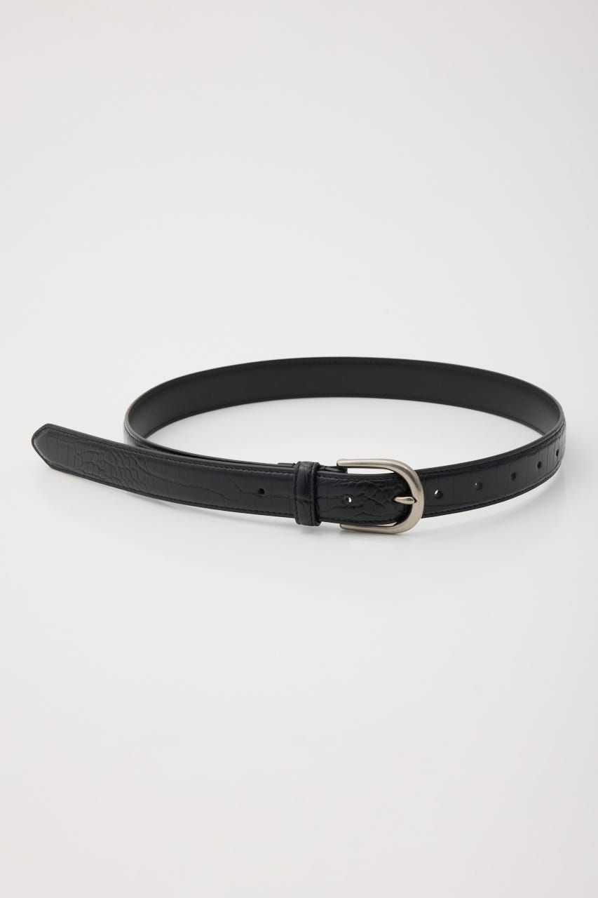 FAUX CROCO ベルト BLK FREE