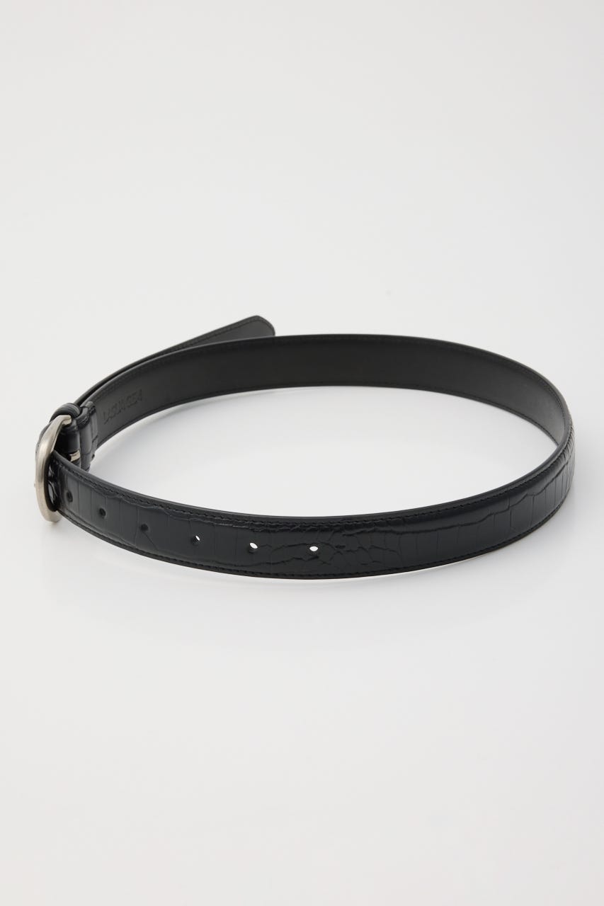 FAUX CROCO ベルト BLK FREE