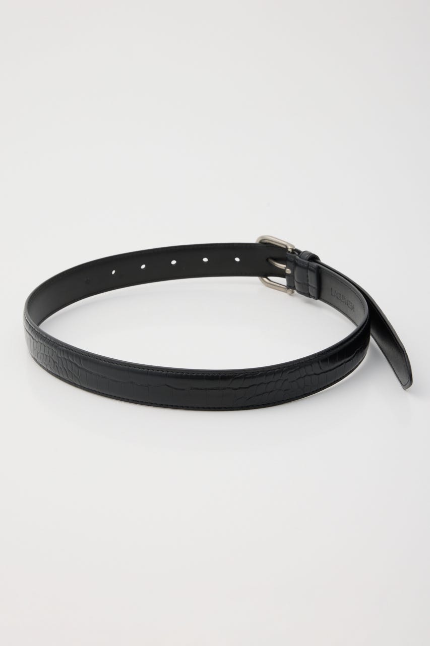FAUX CROCO ベルト BLK FREE