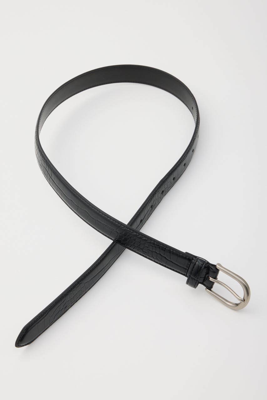 FAUX CROCO ベルト BLK FREE