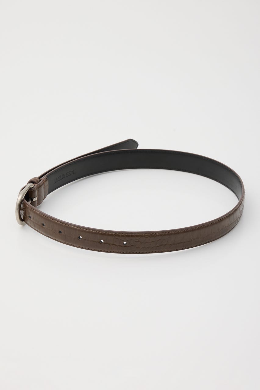 FAUX CROCO ベルト BRN FREE