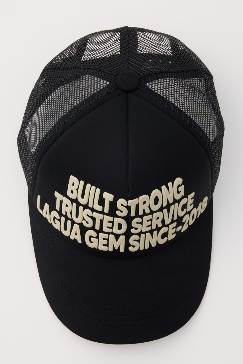 LETTERING MESH キャップ BLK FREE