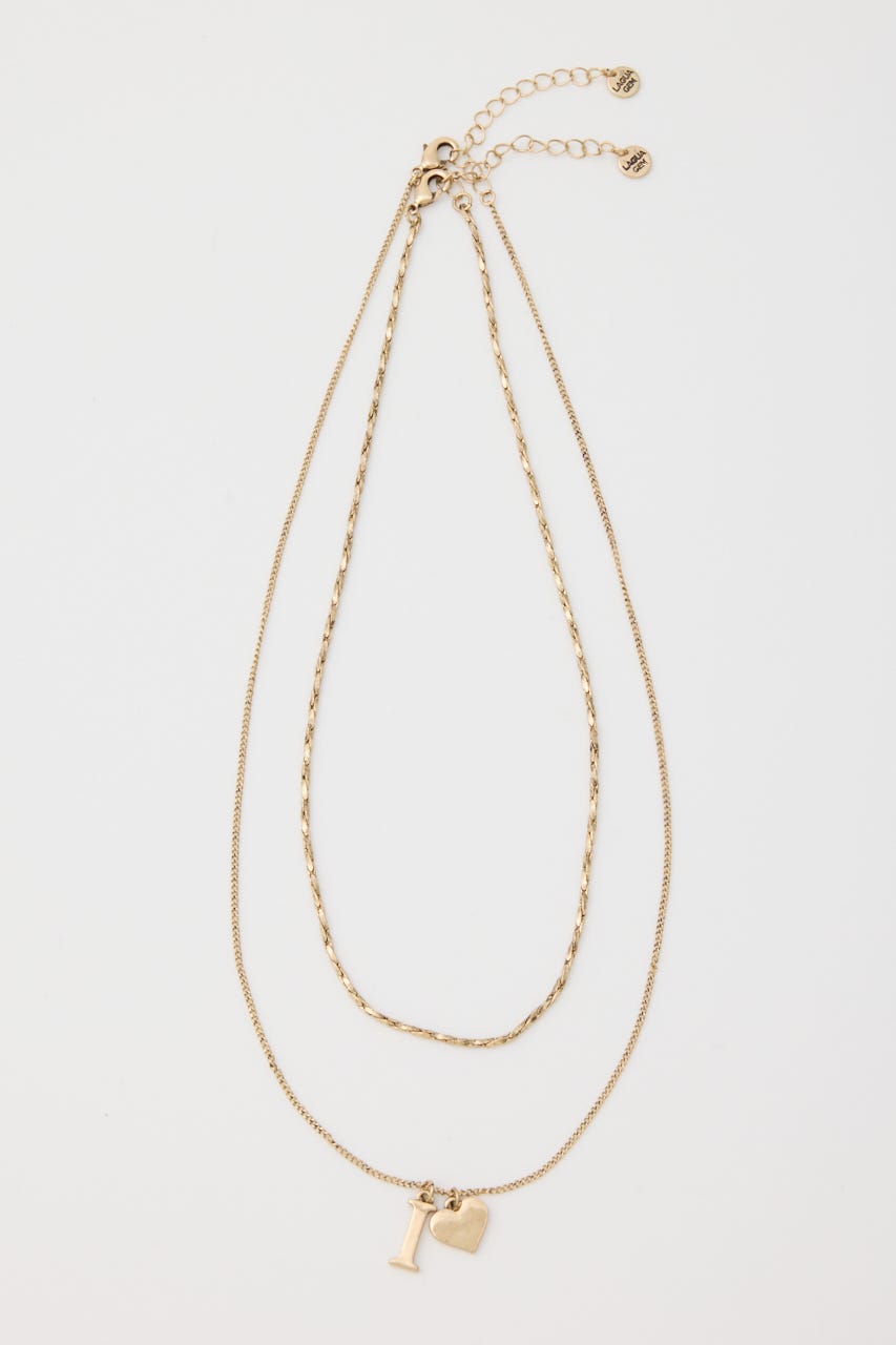 I LOVE SET ネックレス GLD FREE