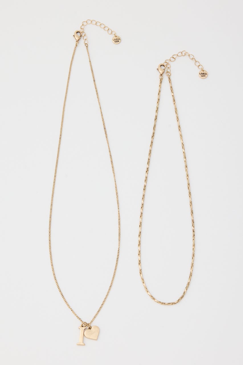 I LOVE SET ネックレス GLD FREE