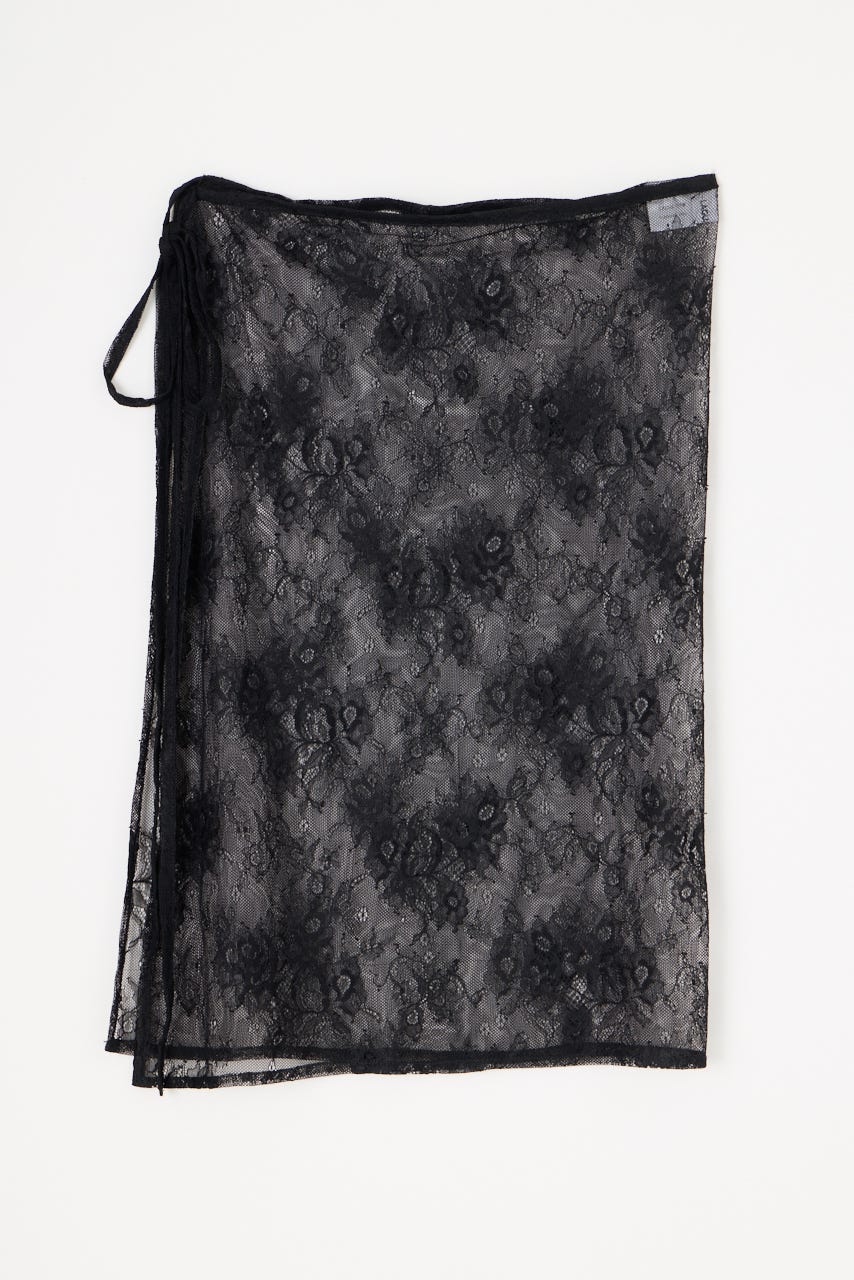 MESH LACE WRAP スカート BLK FREE