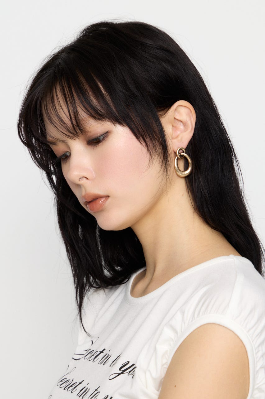 TWIST HOOP ピアス GLD FREE