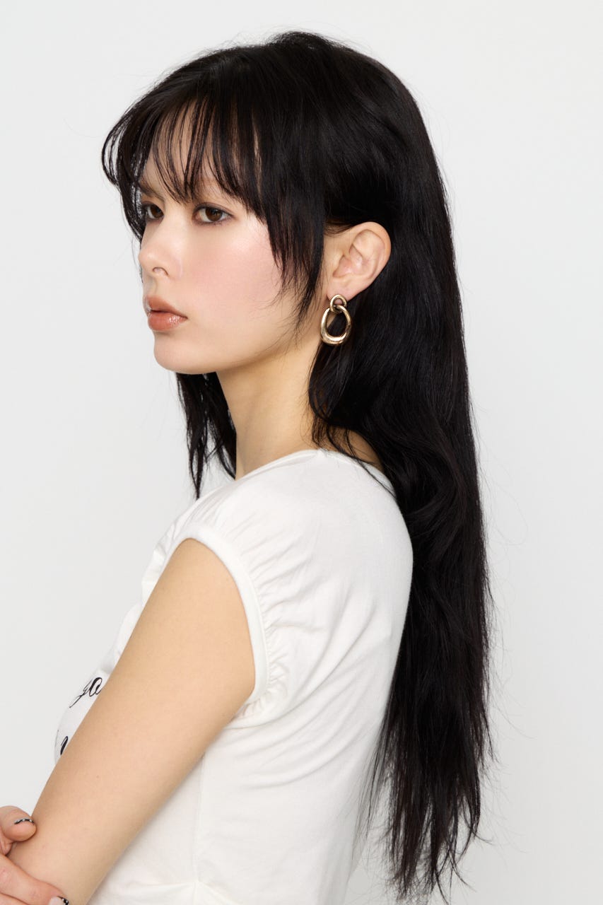 TWIST HOOP ピアス GLD FREE