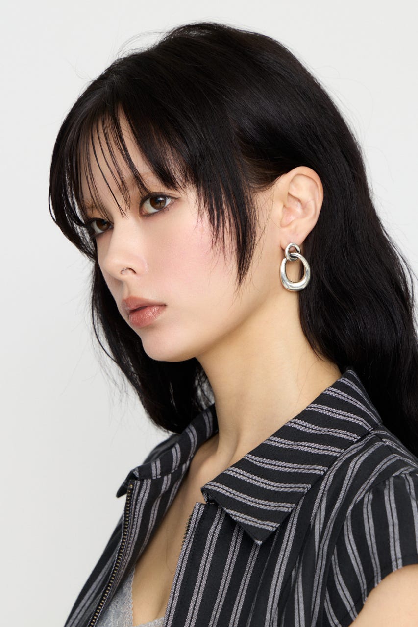 TWIST HOOP ピアス SLV FREE