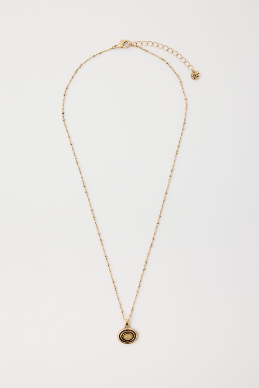 METAL STONE SET ネックレス GLD FREE